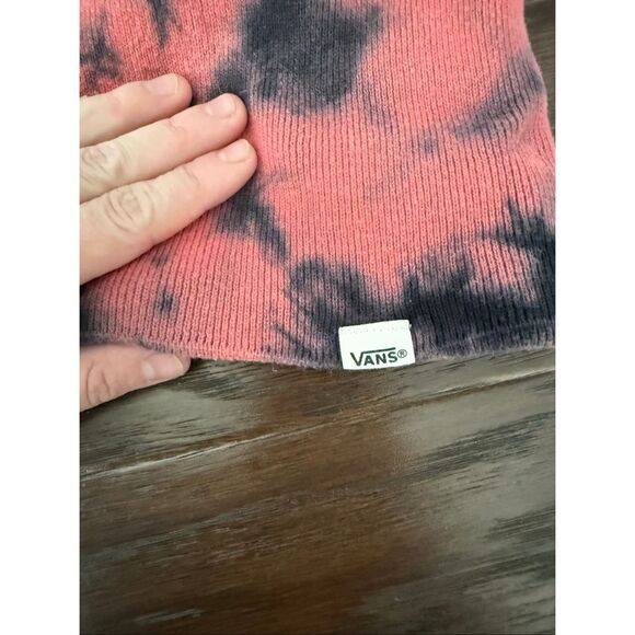 Vans Pink and Black Tie Dye Beanie Knit Hat - Picture 3 of 3
